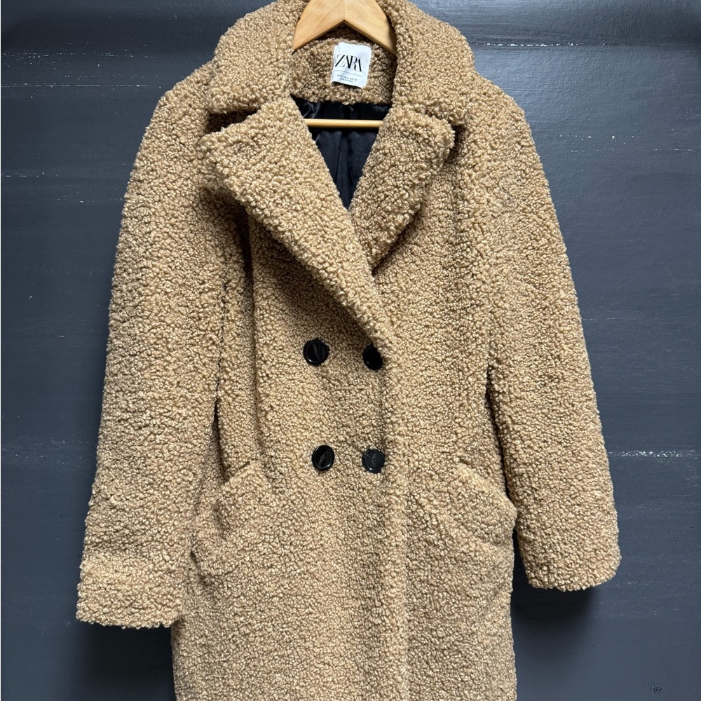 Zara Camel Fleece Jacket
